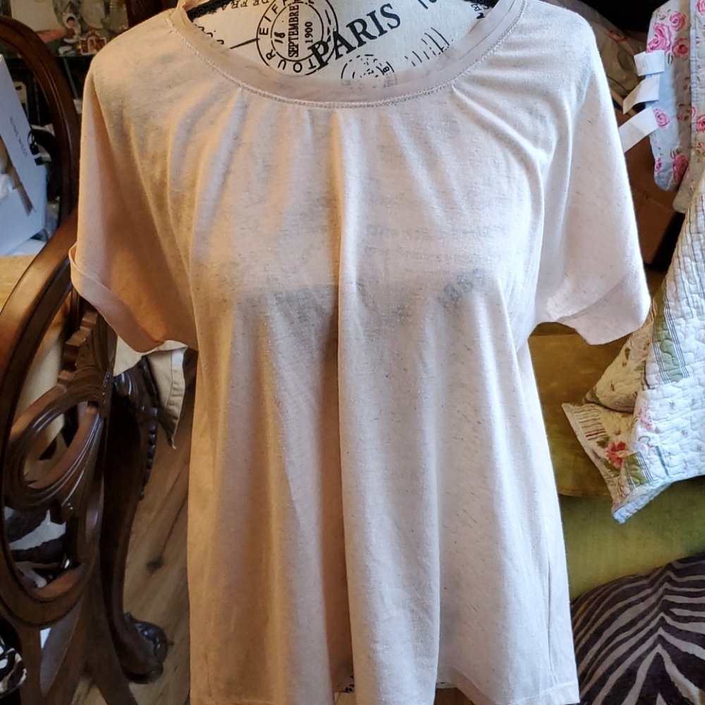 NORDSTROM BELLATRIX HI-LOW  SHORT SLEEVE TOP SIZE M